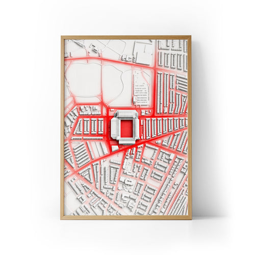 Anfield Liverpool Aerial Framed Print
