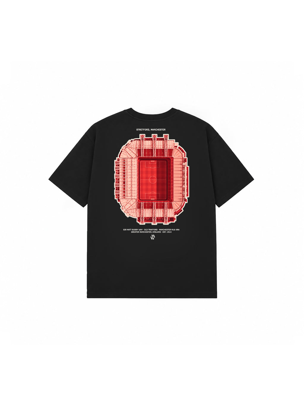 Old Trafford Black Vintage Tee