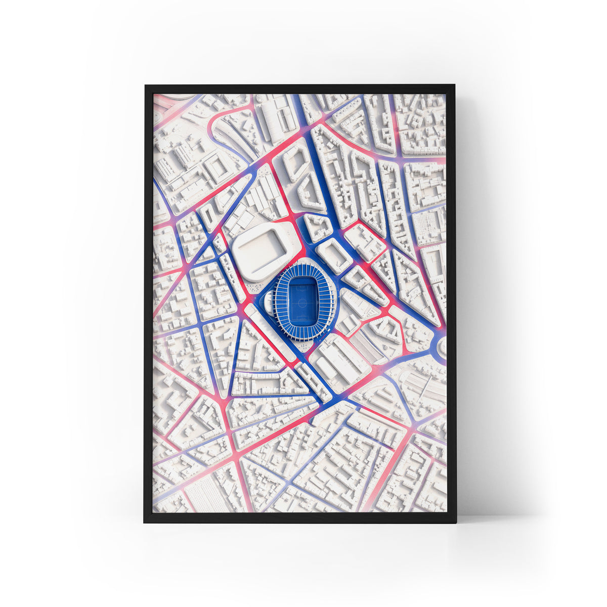 Parc des Princes Aerial Framed Print