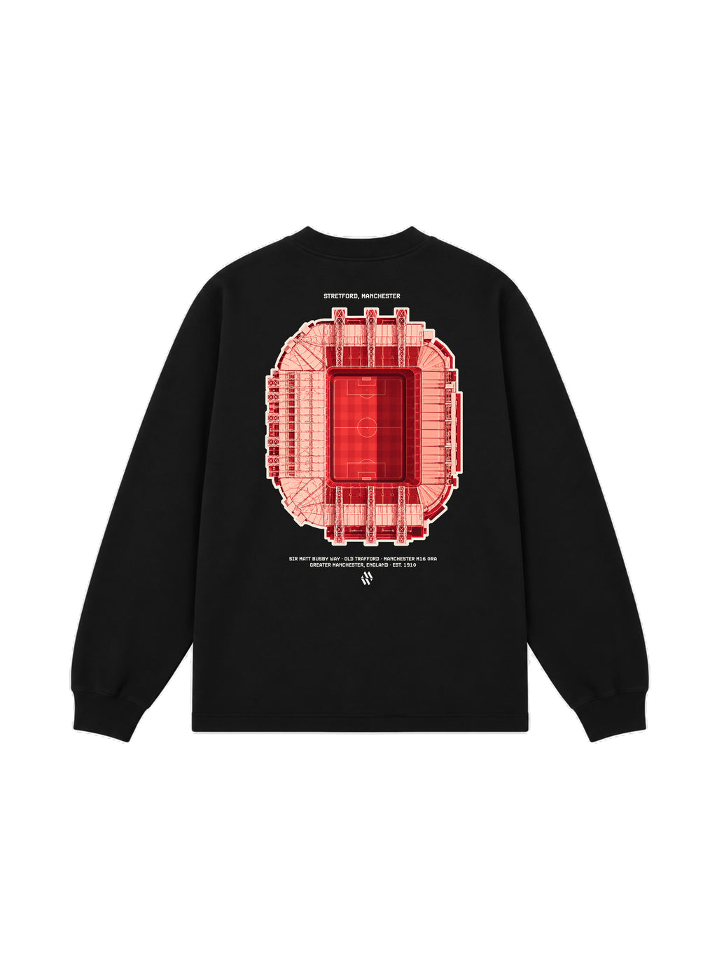 Old Trafford Vintage Black Sweater