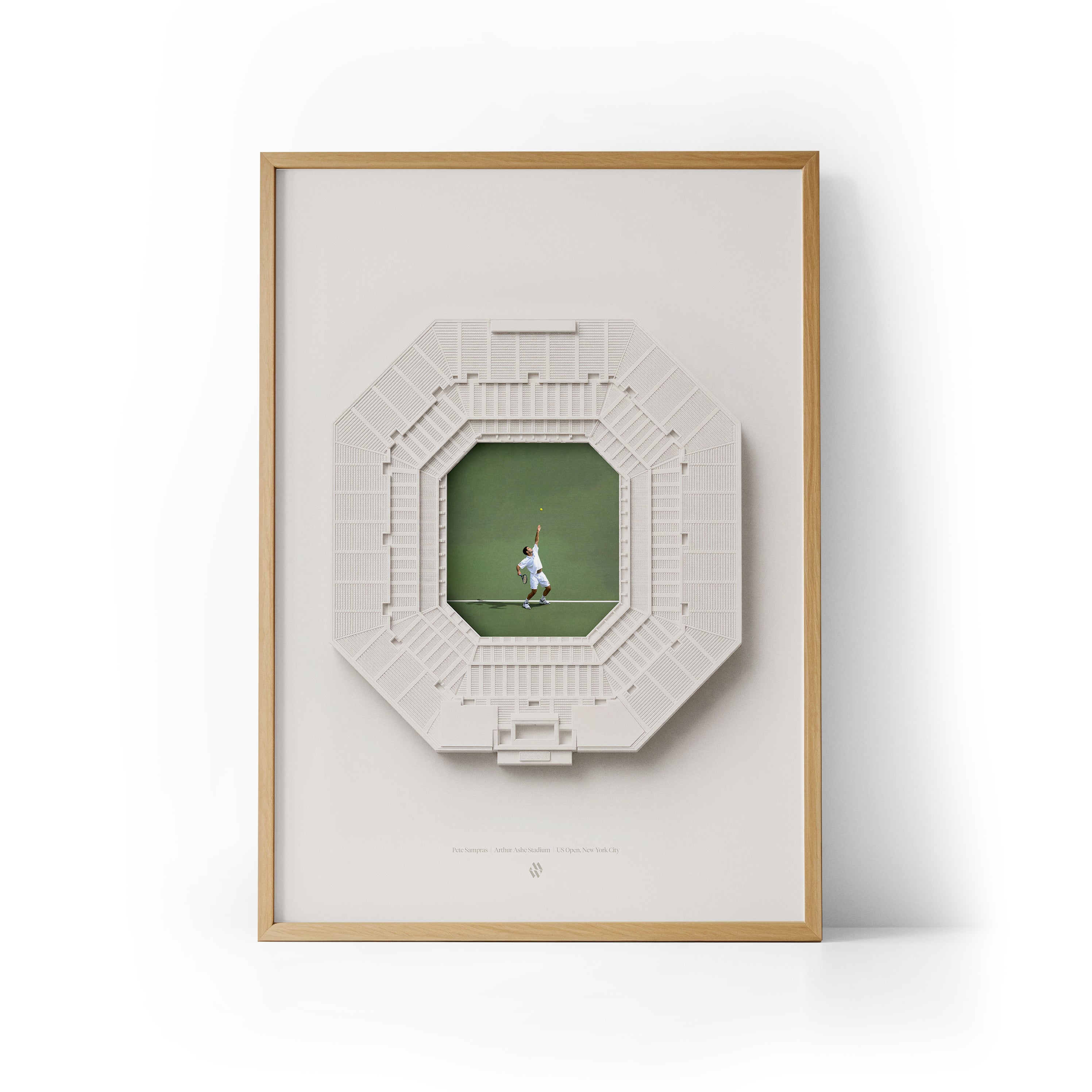Pete Sampras x US Open Framed Print