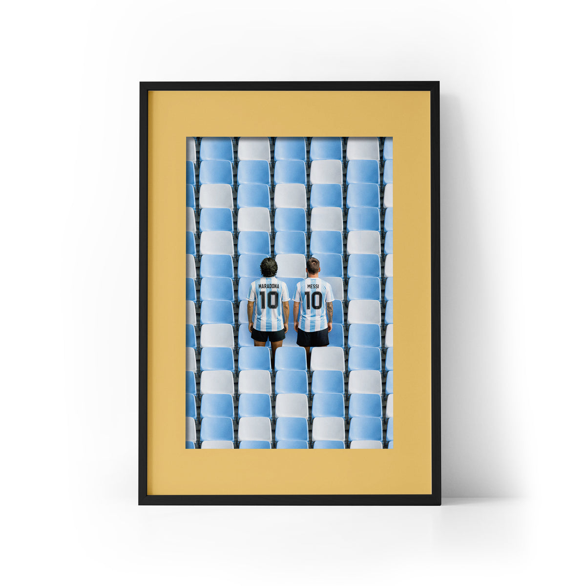 Maradona x Messi Framed Print