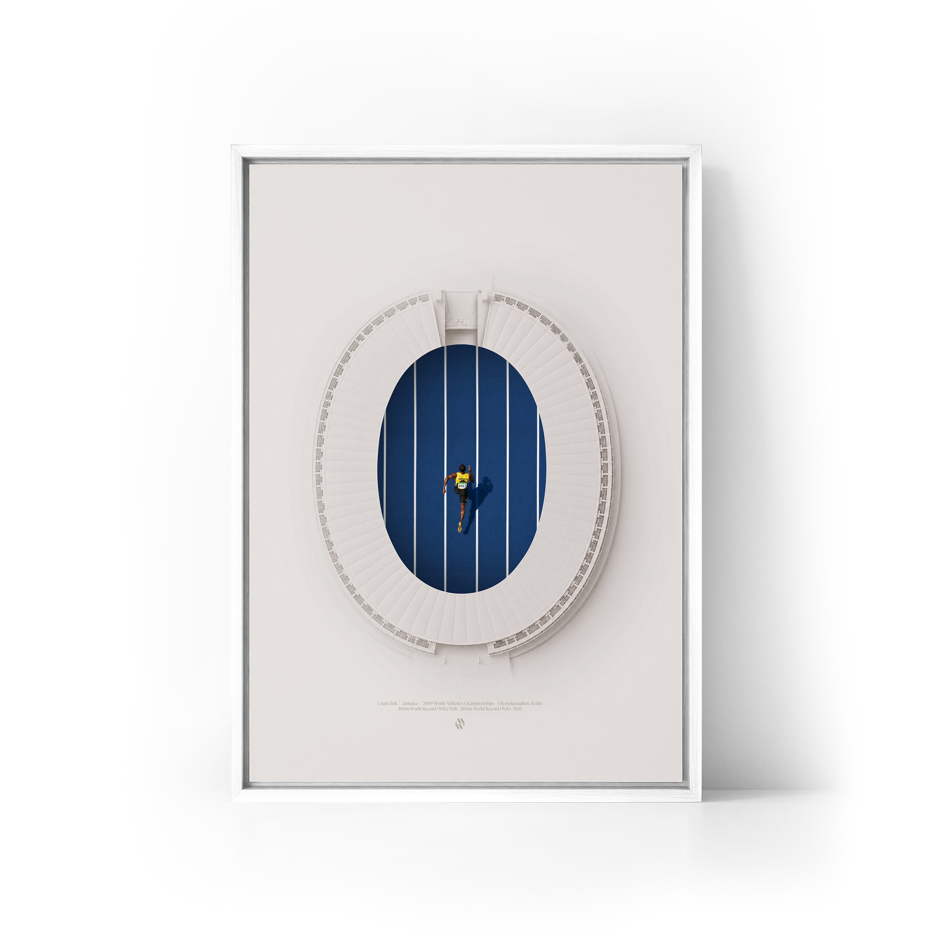 Usain Bolt 100m WR x Berlin Framed Canvas
