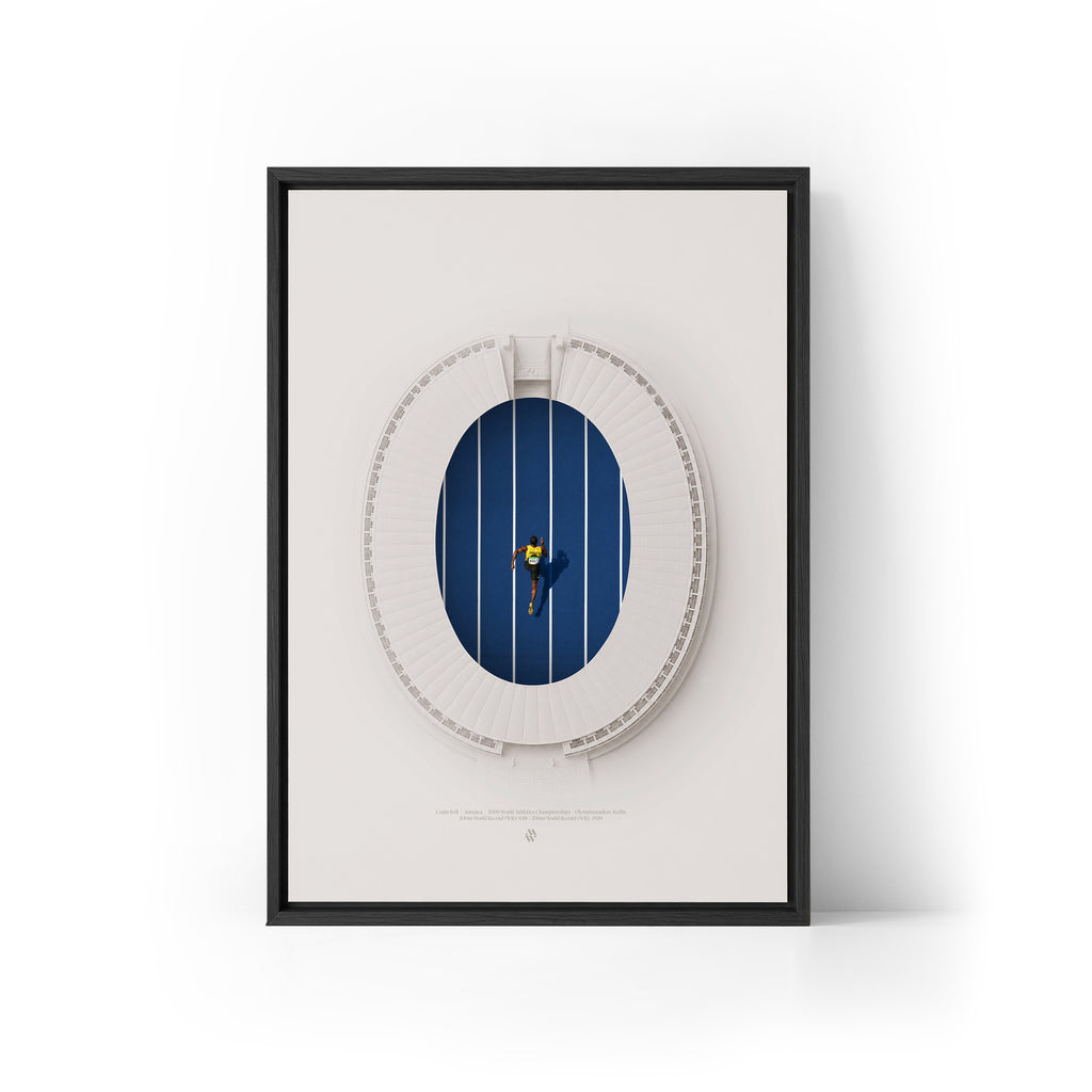 Usain Bolt 100m WR x Berlin Framed Canvas