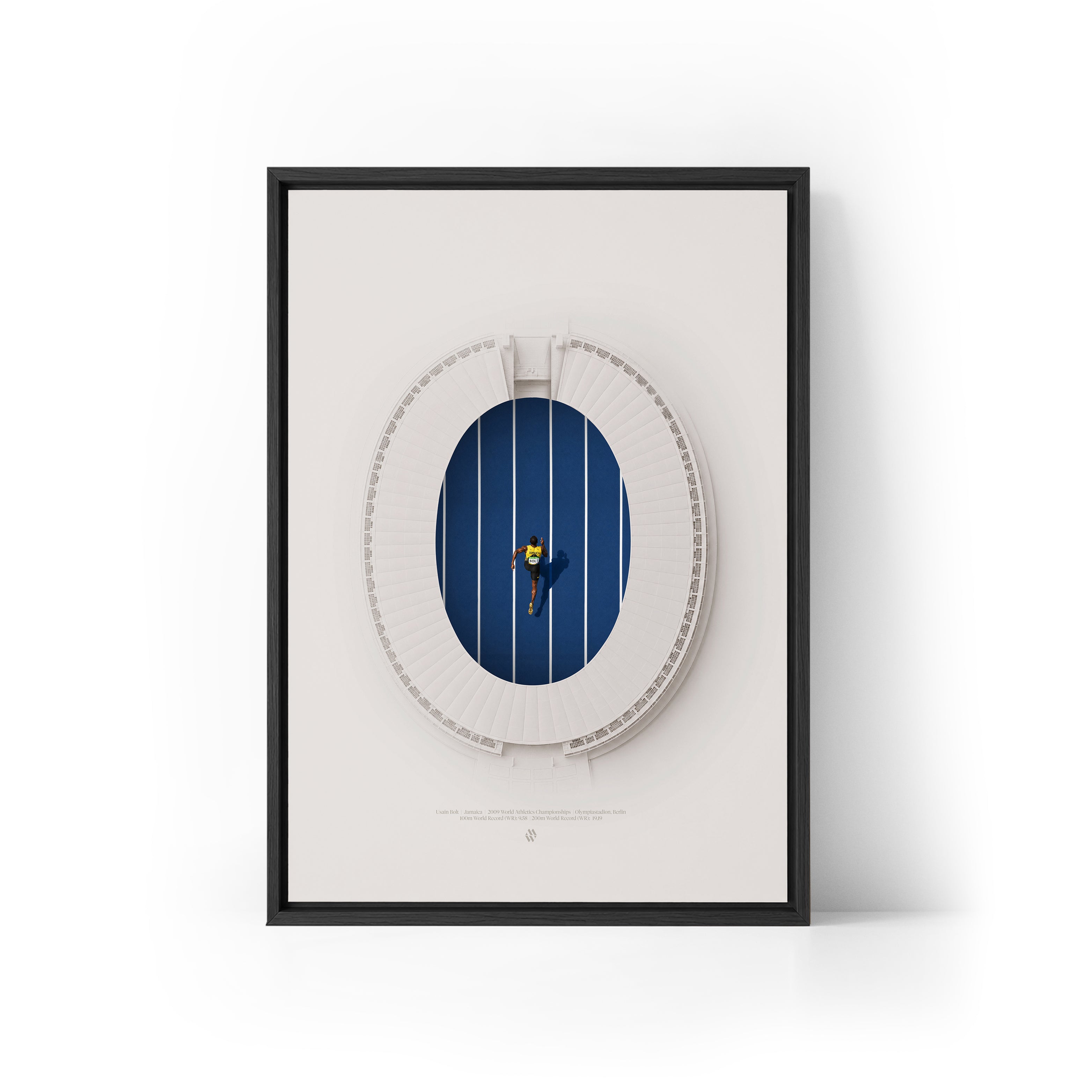 Usain Bolt 100m WR x Berlin Framed Canvas