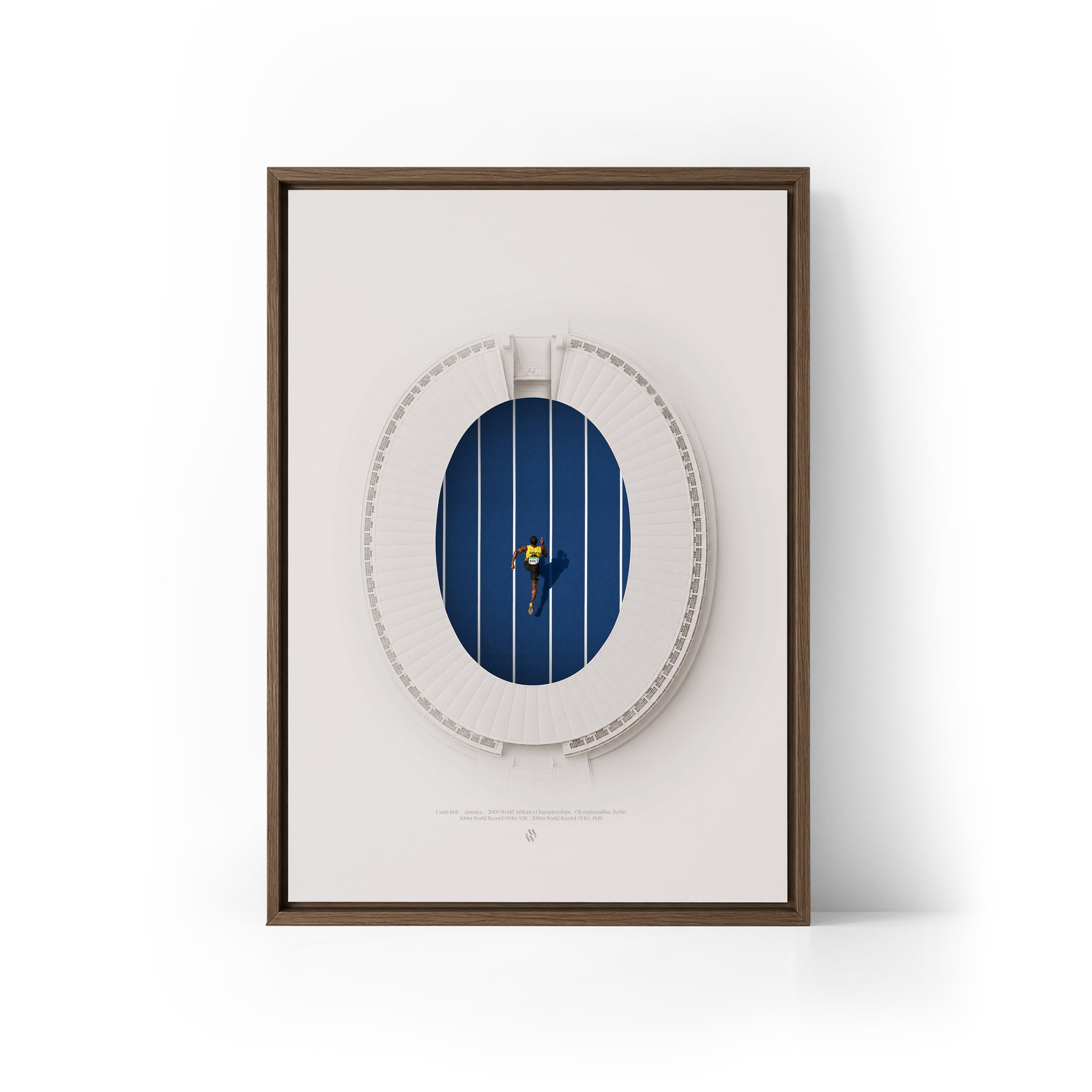 Usain Bolt 100m WR x Berlin Framed Canvas