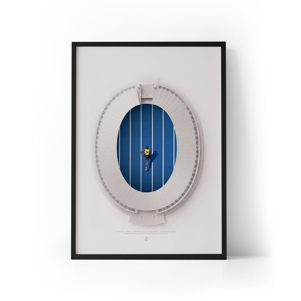 Usain Bolt 100m WR Framed Print