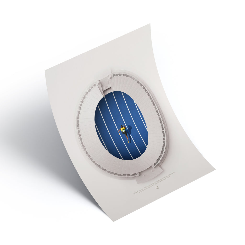 Usain Bolt 100m WR Print