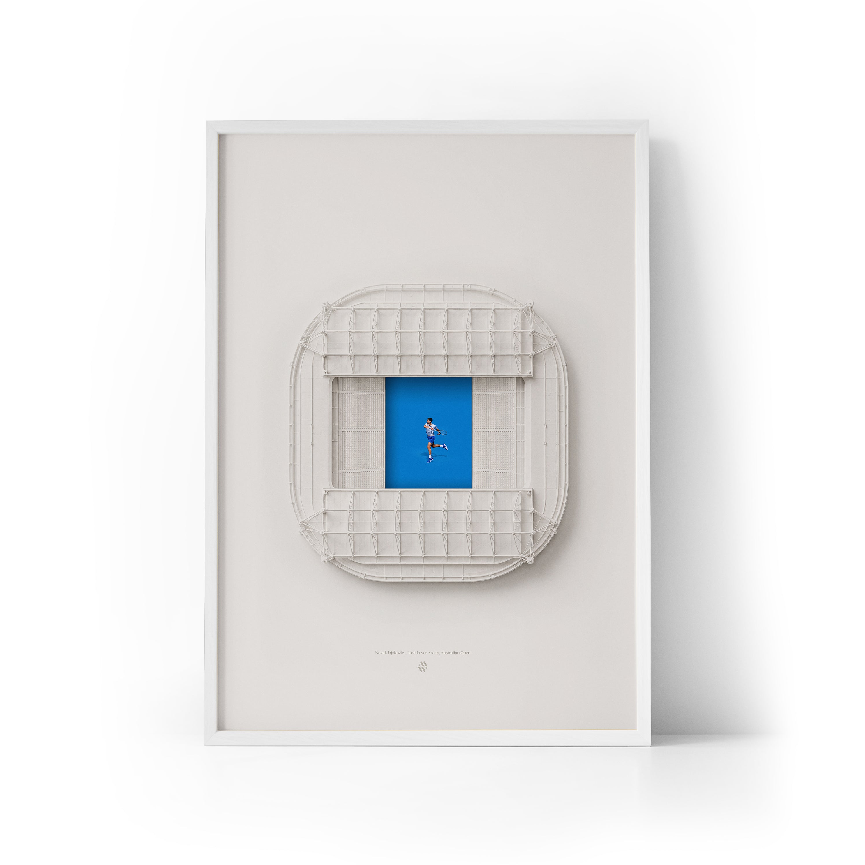 Novak Djokovic x Aus Open Framed Print