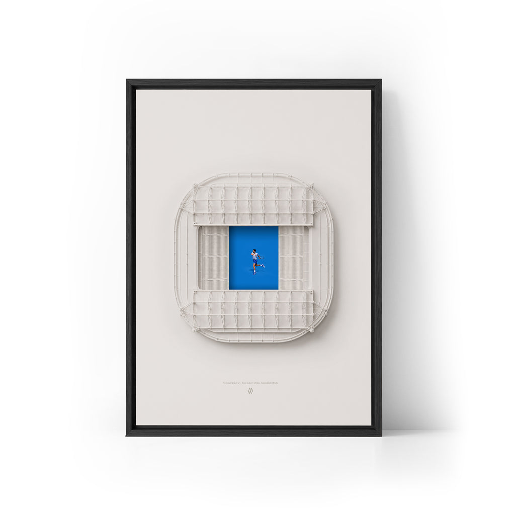 Novak Djokovic x Aus Open Framed Canvas