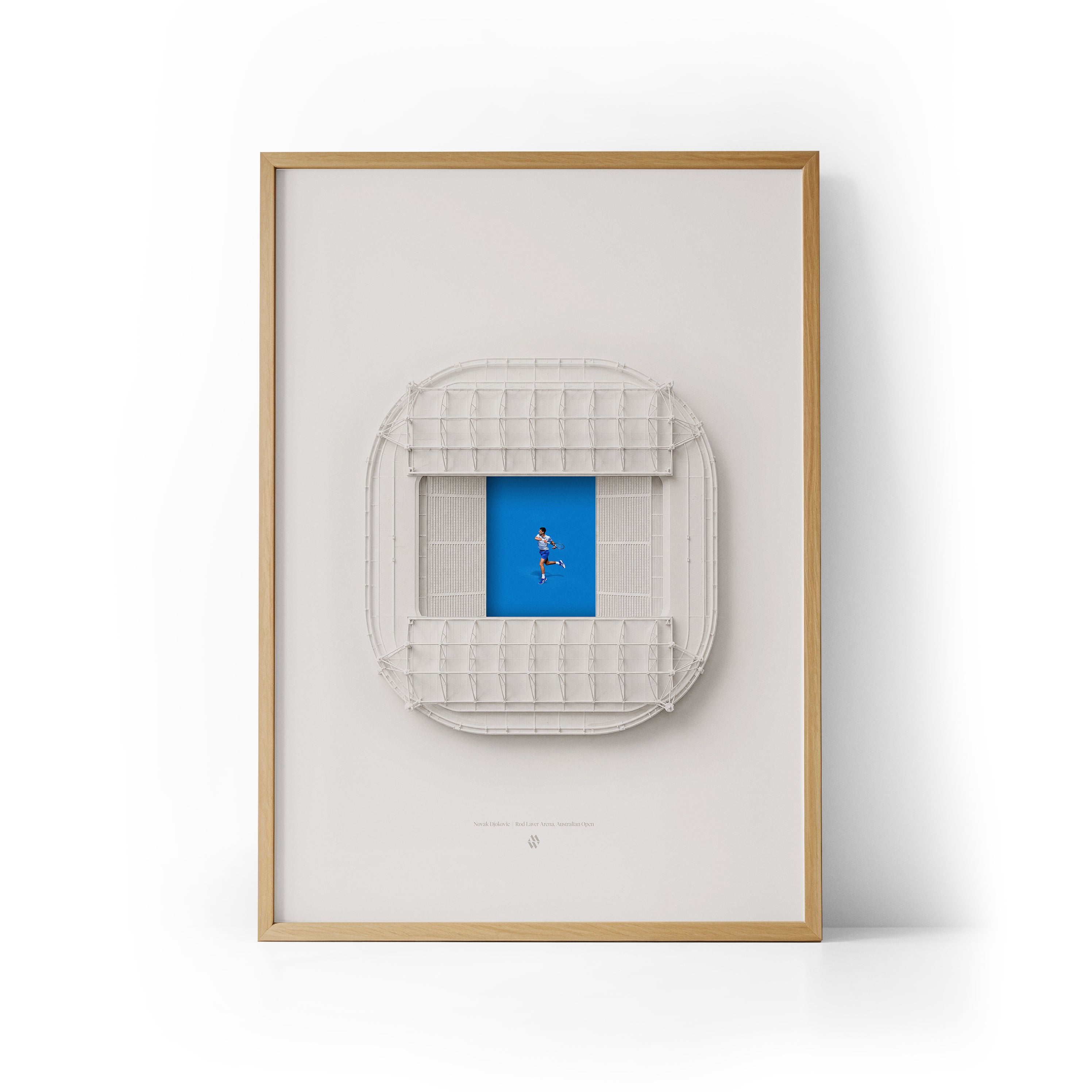 Novak Djokovic x Aus Open Framed Print