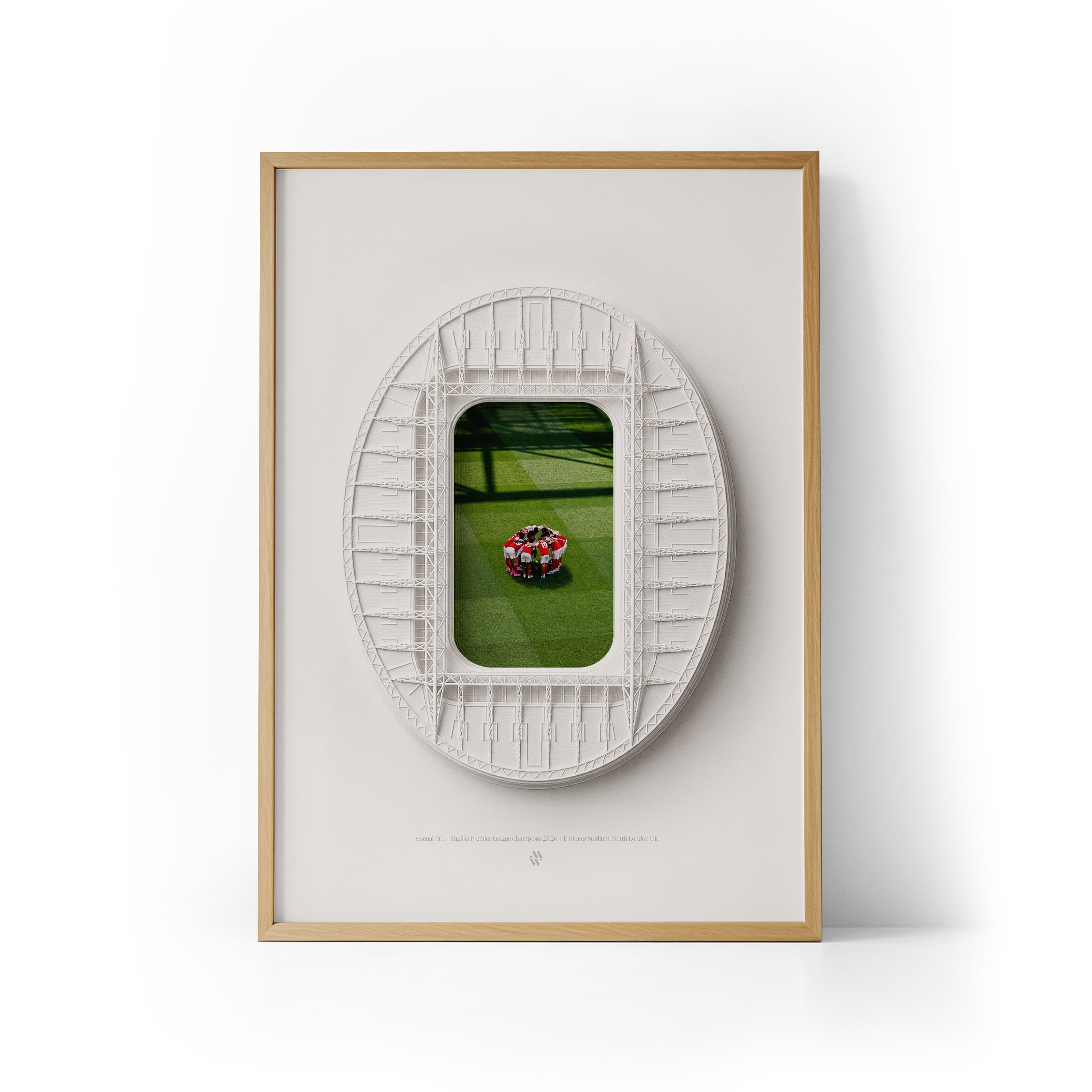 Arsenal 25/26 Champions x Emirates Stadium Framed Print