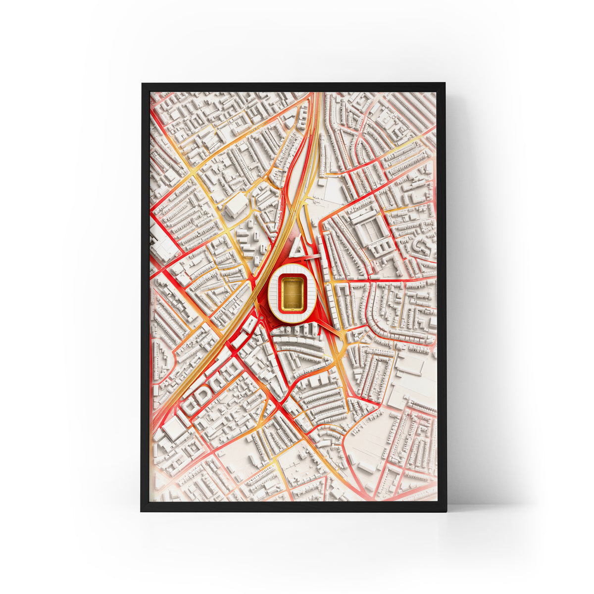 Emirates Stadium Aerial Framed Print