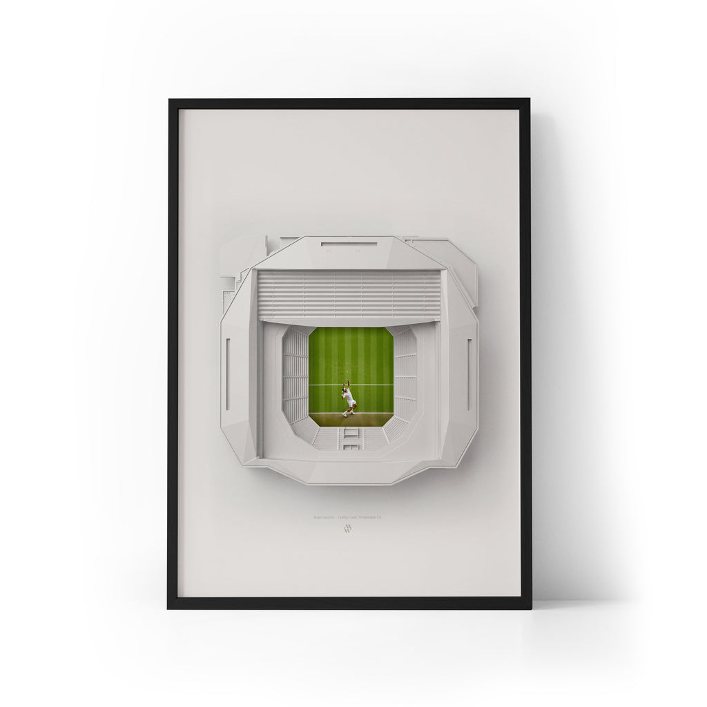 Roger Federer x Wimbledon Framed Print