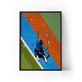 Federer Grand Slam Court Framed Print