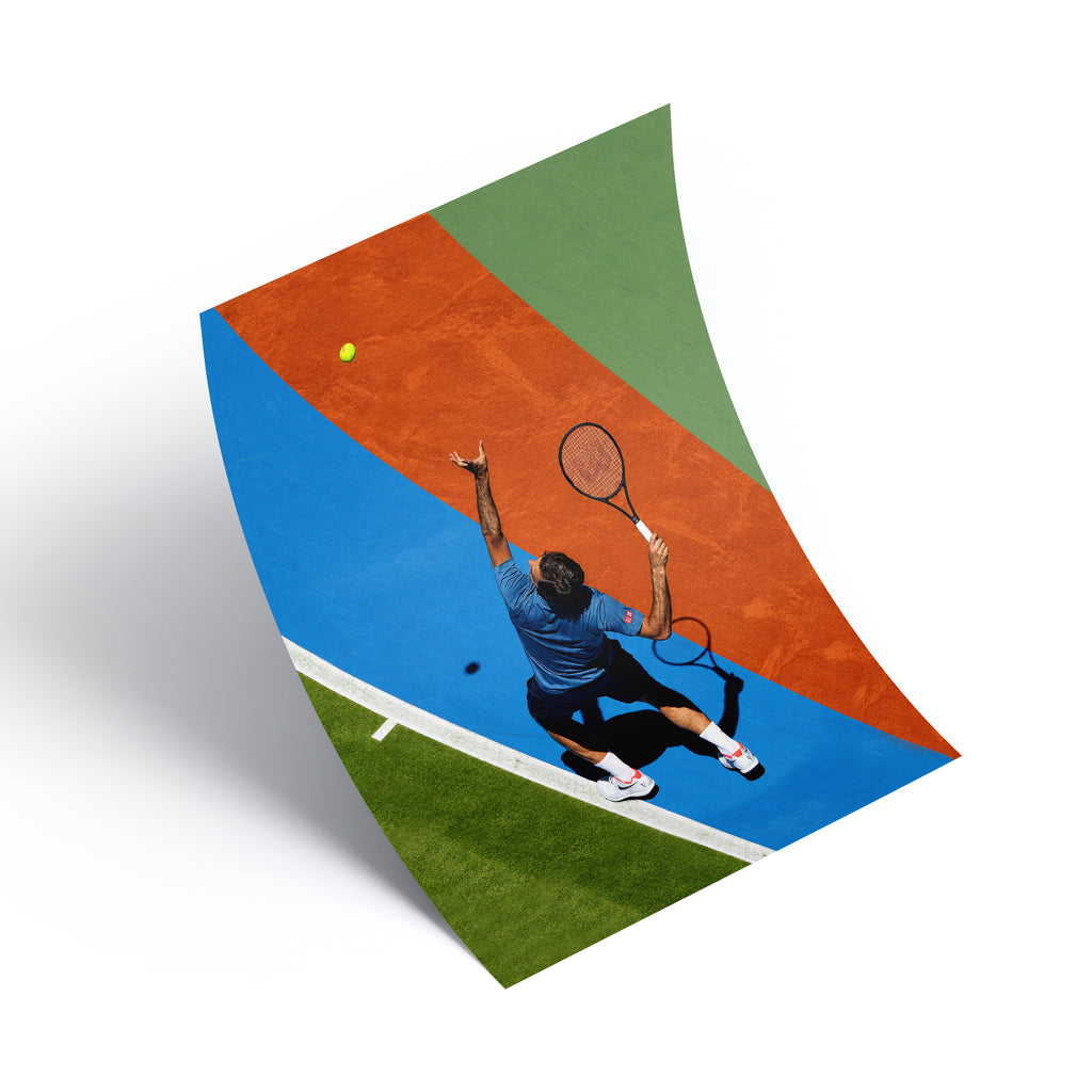Federer Grand Slam Court Print