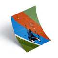 Federer Grand Slam Court Print