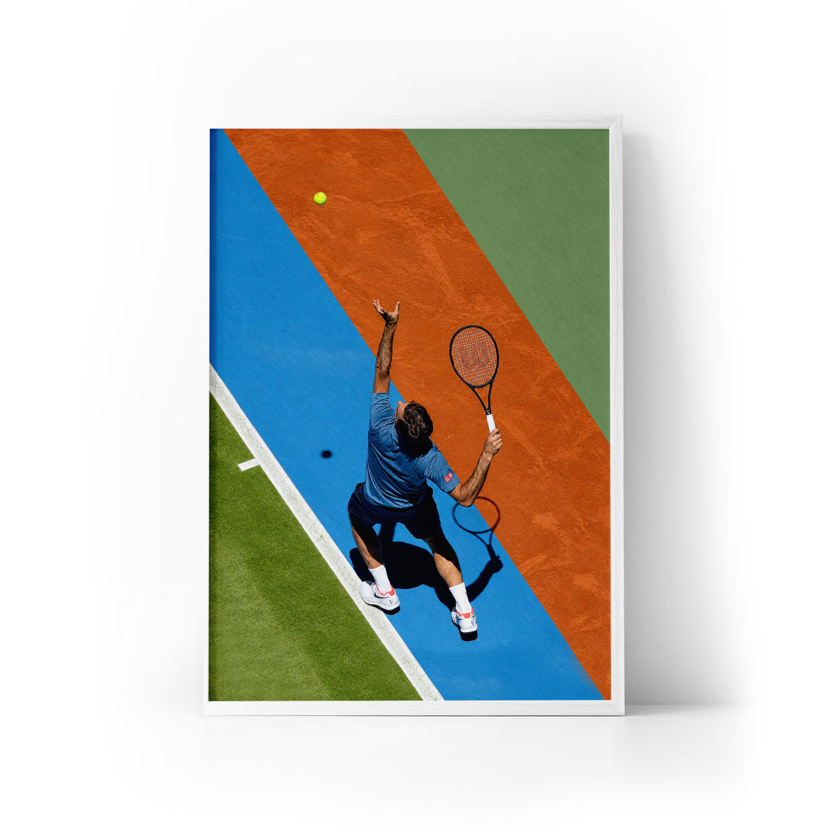 Federer Grand Slam Court Framed Print
