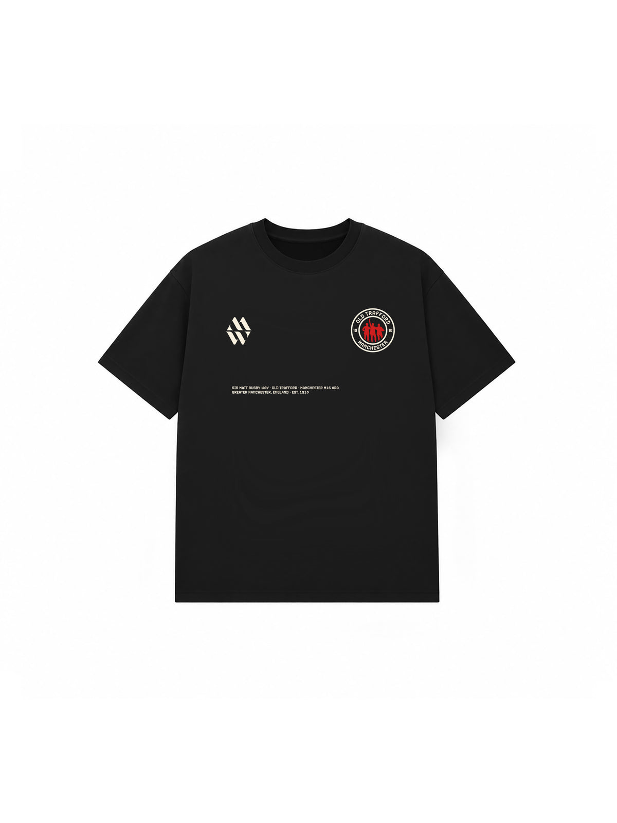 Old Trafford Black Vintage Tee