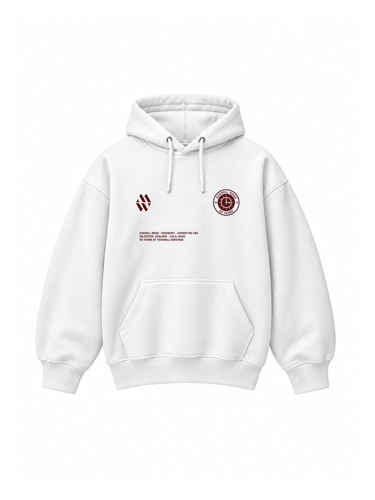 Highbury Classic White Hoodie