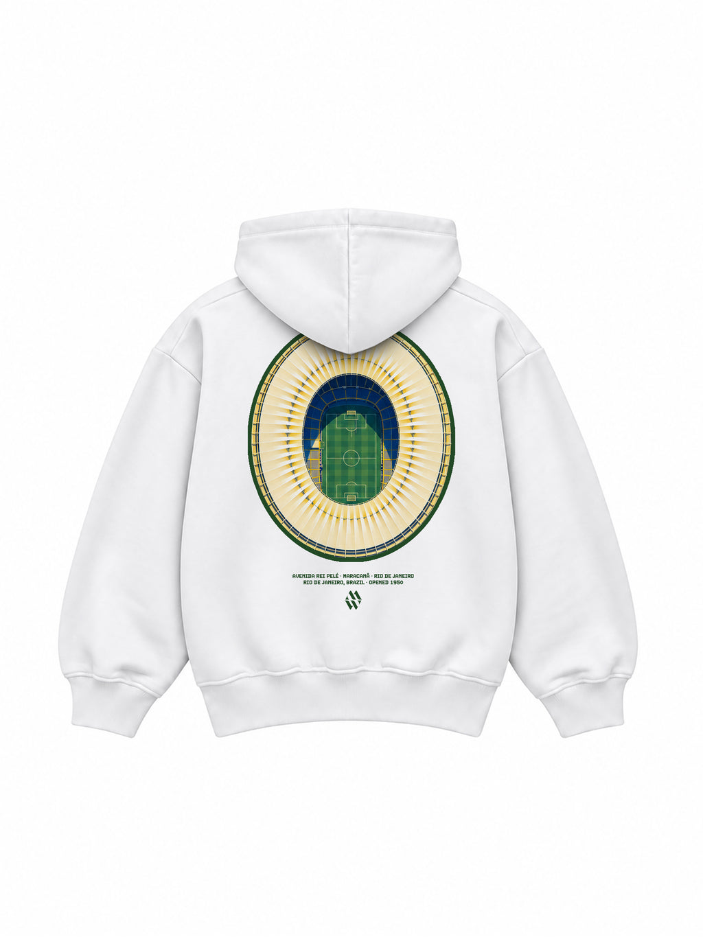 Brazil Maracana White Hoodie