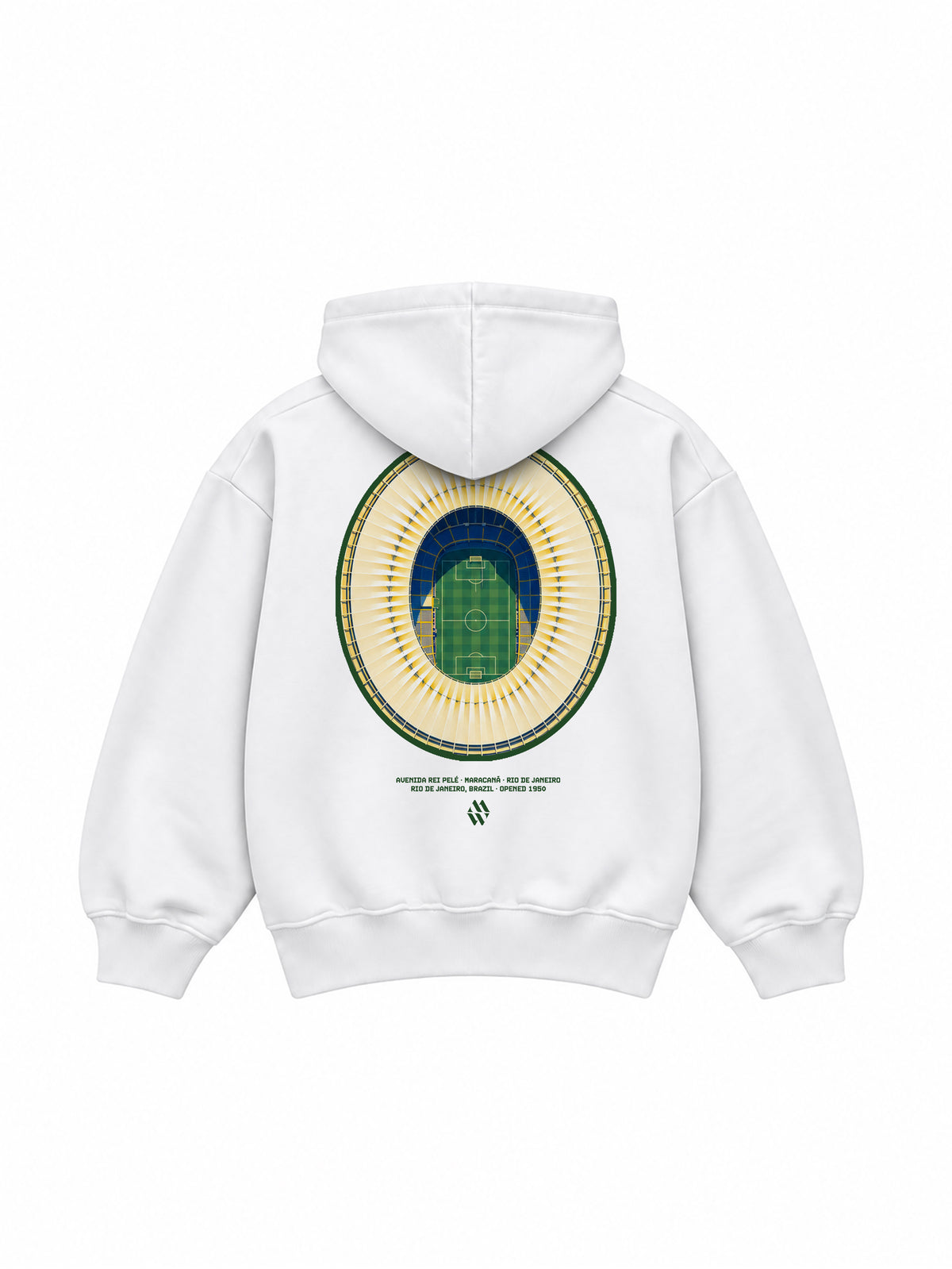 Brazil Maracana White Hoodie