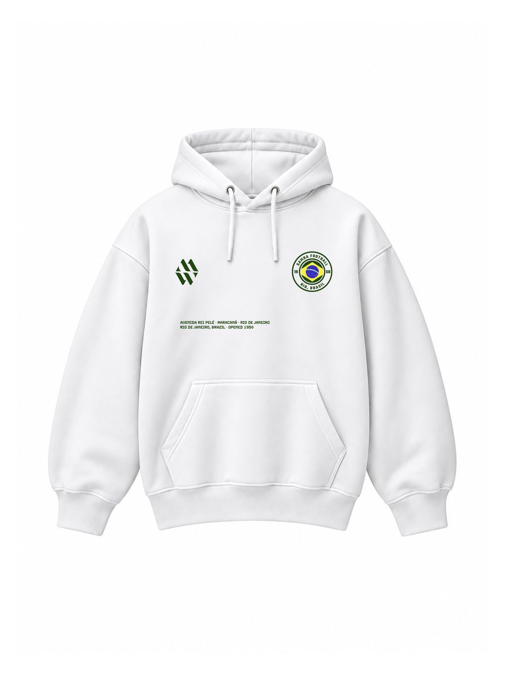 Brazil Maracana White Hoodie