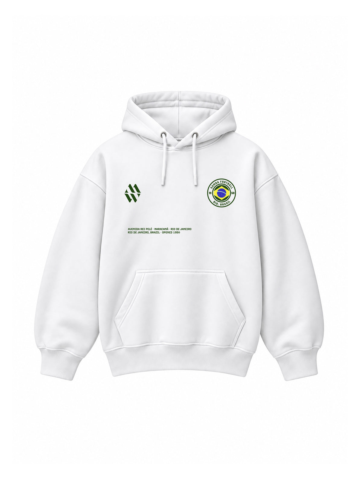 Brazil Maracana White Hoodie