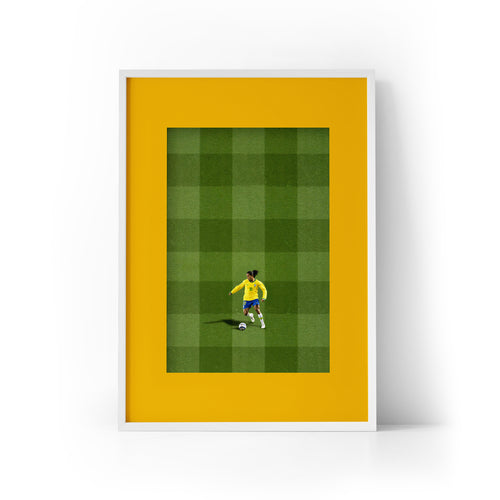 ICON Ronaldinho x Brazil Framed Print