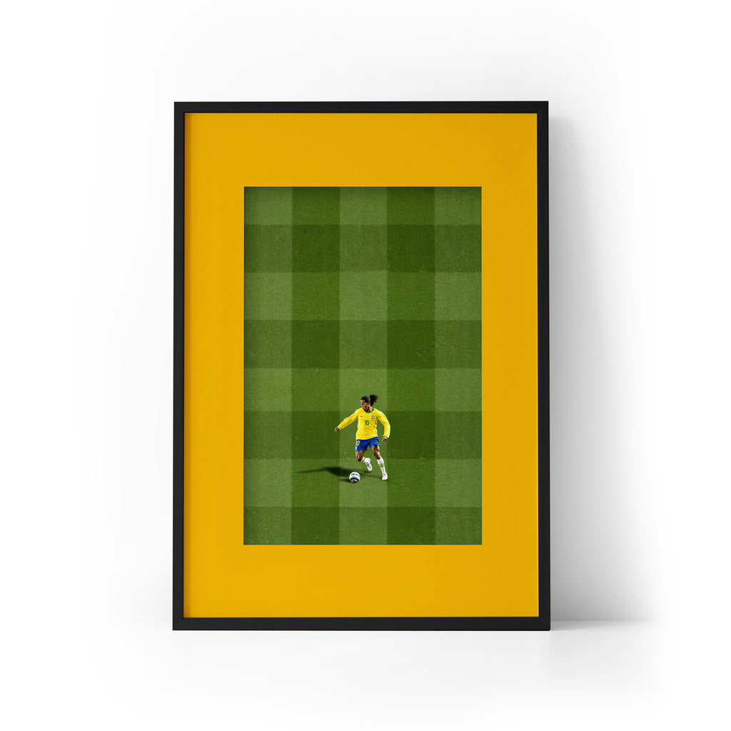 ICON Ronaldinho x Brazil Framed Print