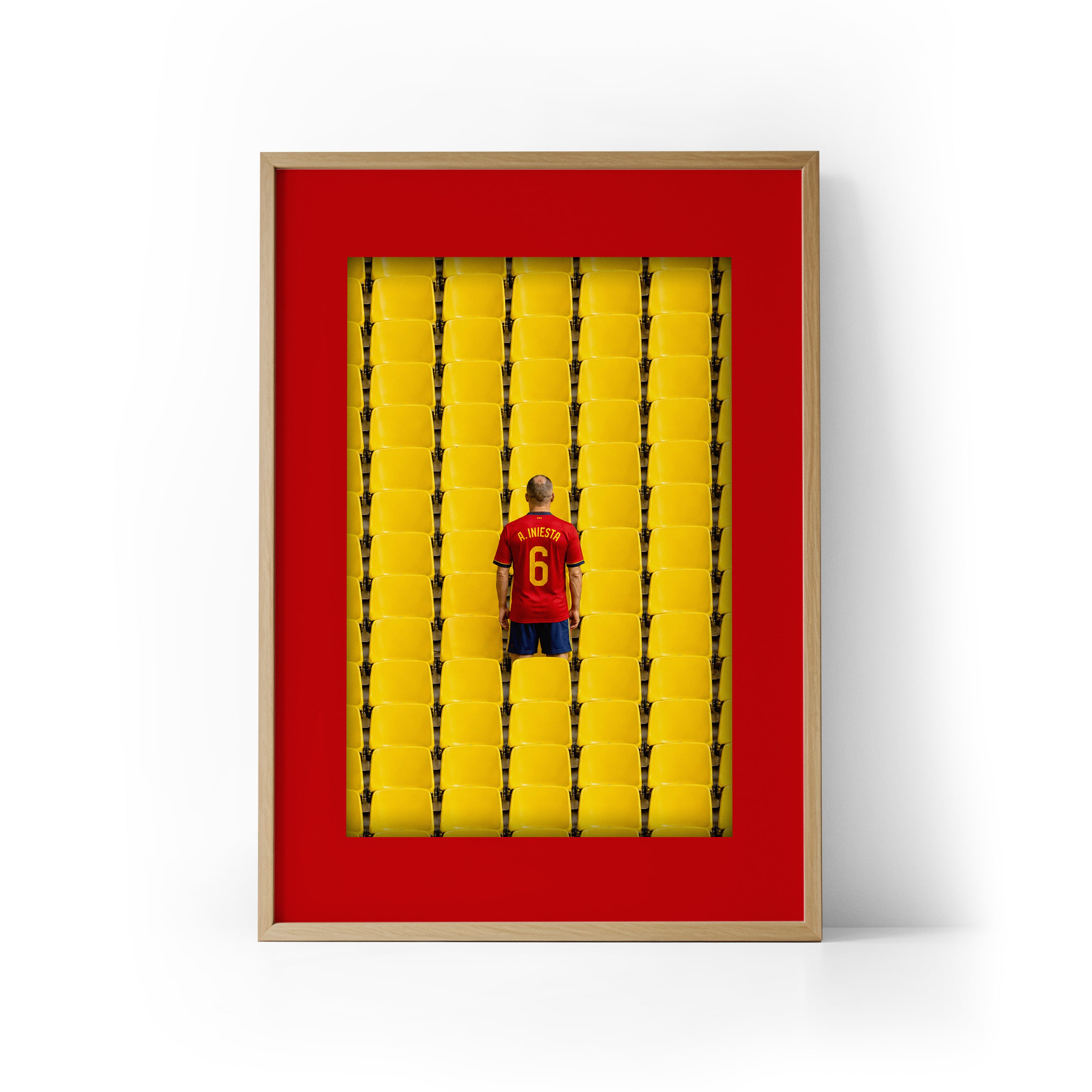 LEGEND Iniesta x Spain Framed Print