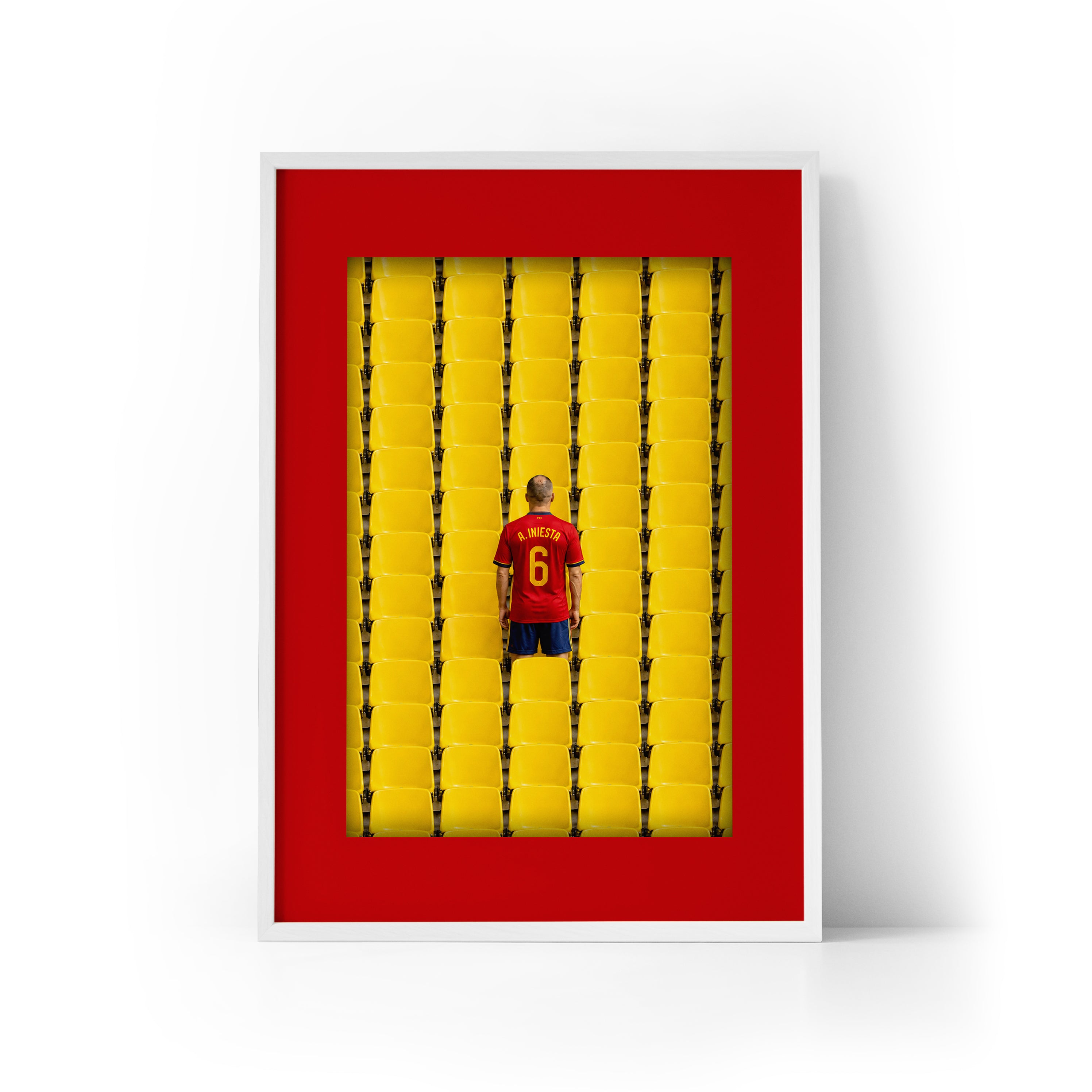 LEGEND Iniesta x Spain Framed Print