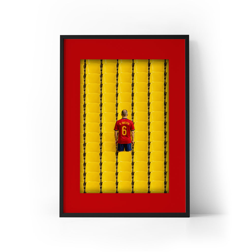 LEGEND Iniesta x Spain Framed Print