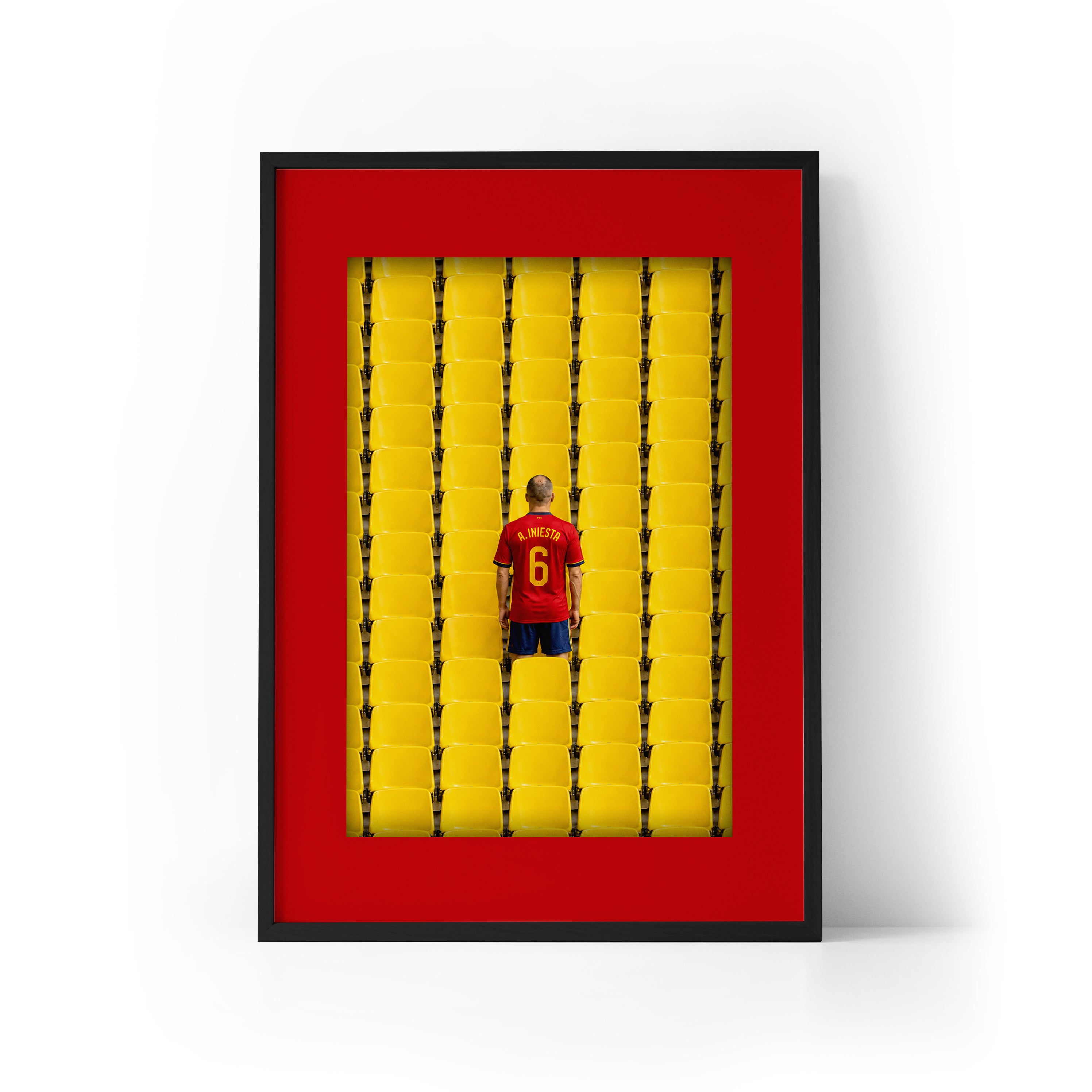 LEGEND Iniesta x Spain Framed Print