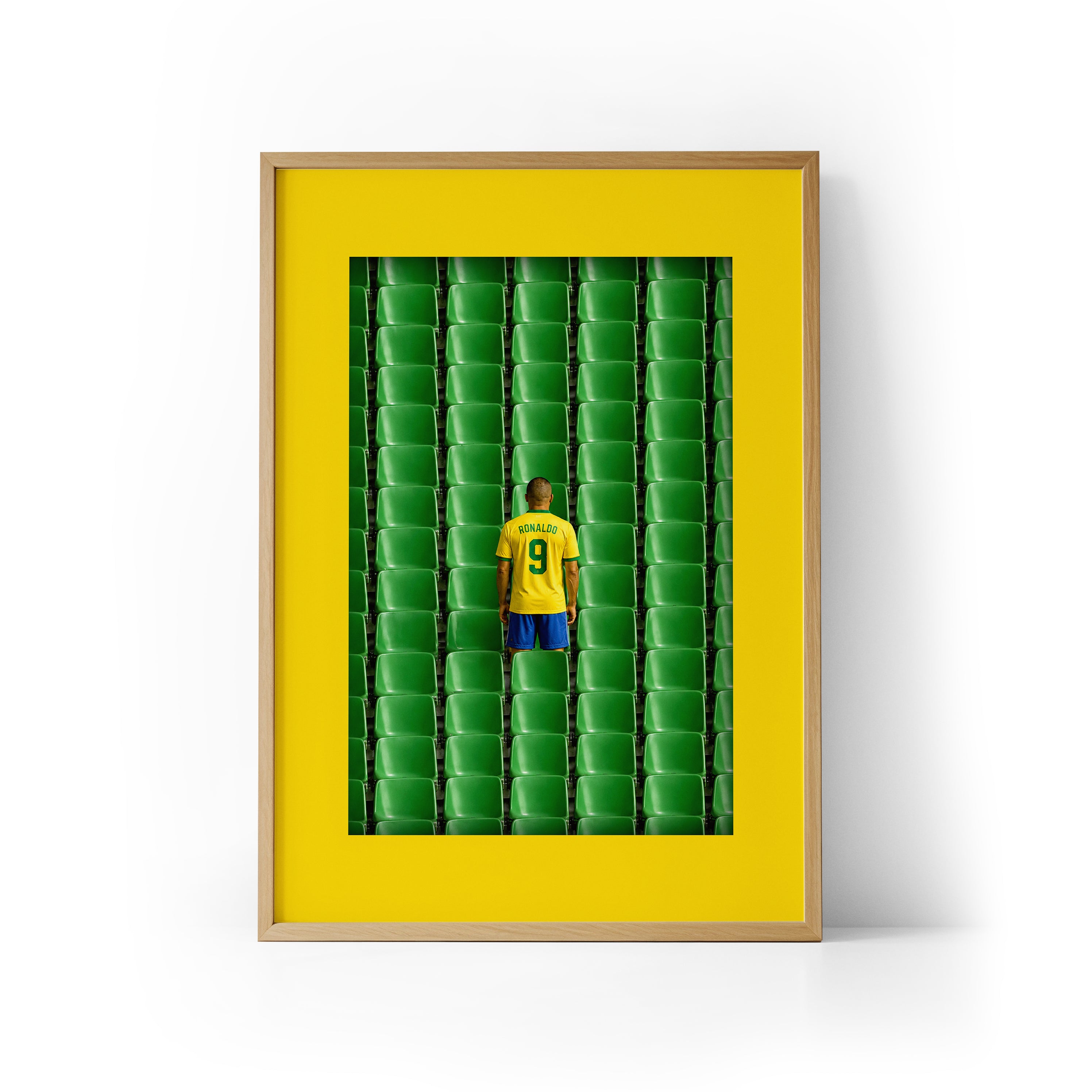 LEGEND Ronaldo x Brazil Framed Print