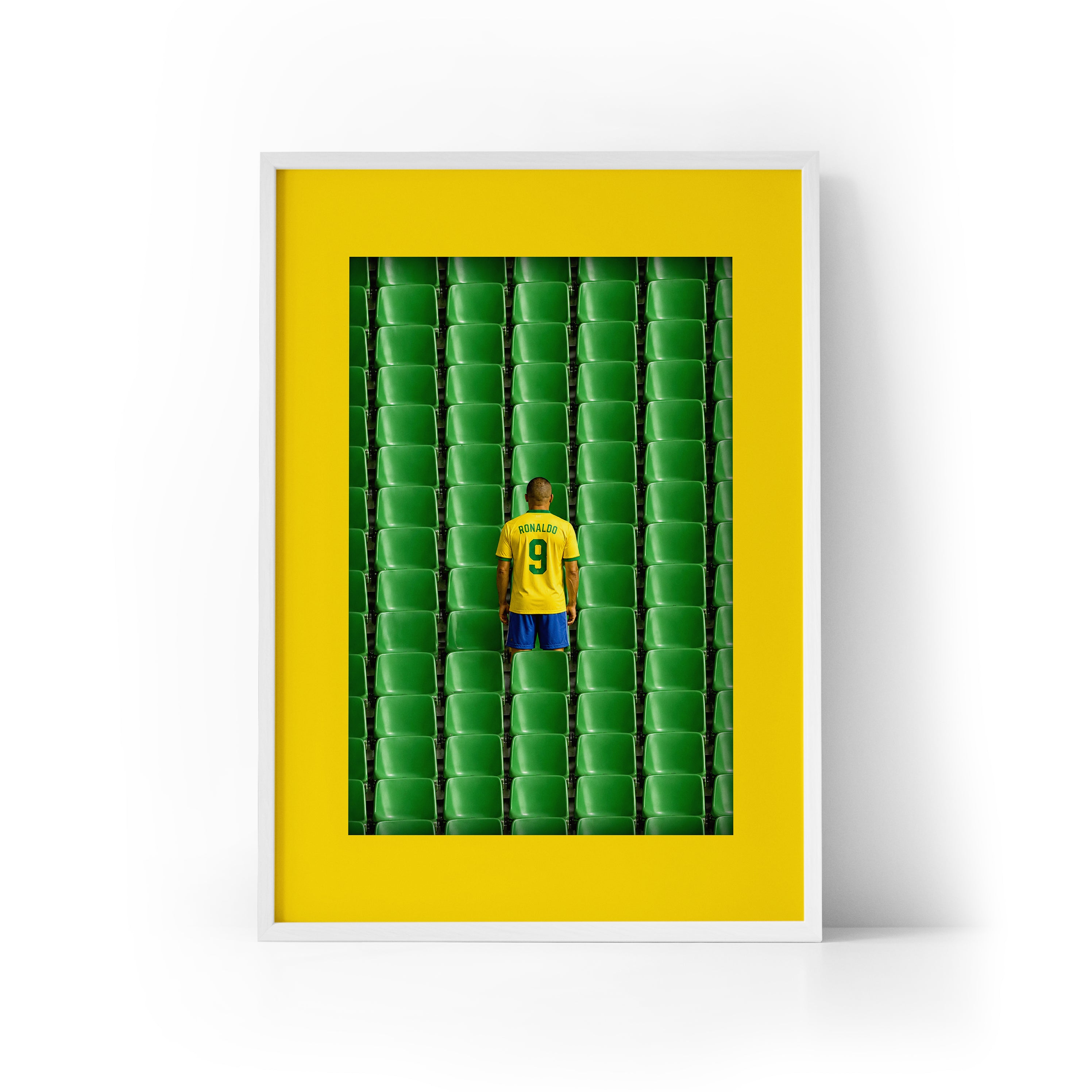 LEGEND Ronaldo x Brazil Framed Print