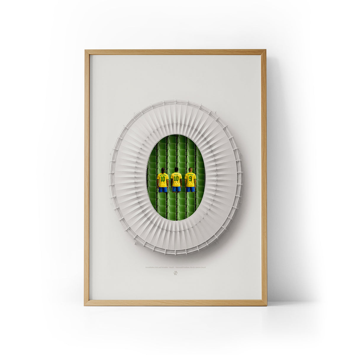 Brazil Legends x Maracana Stadium Framed Print