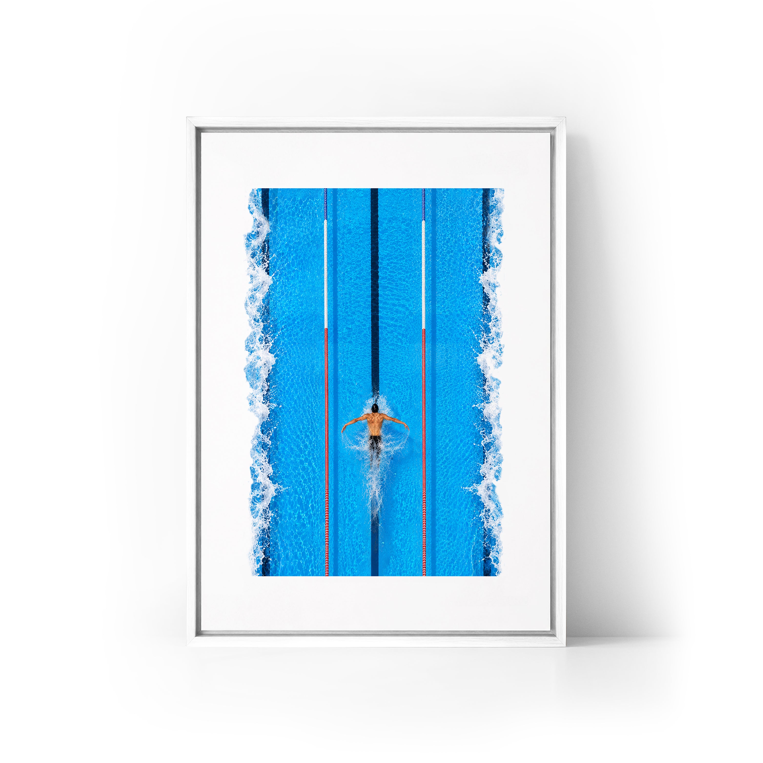 Michael Phelps In Motion Framed Canvas
