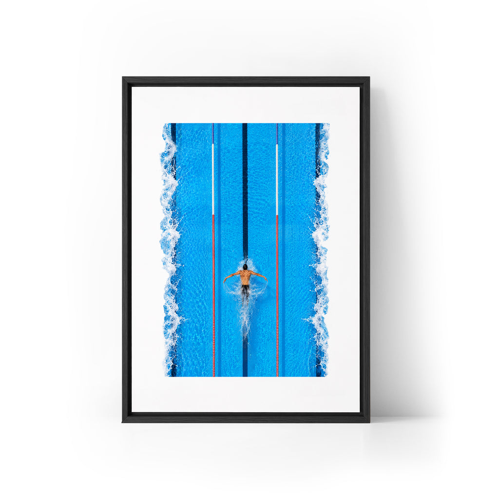 Michael Phelps In Motion Framed Canvas