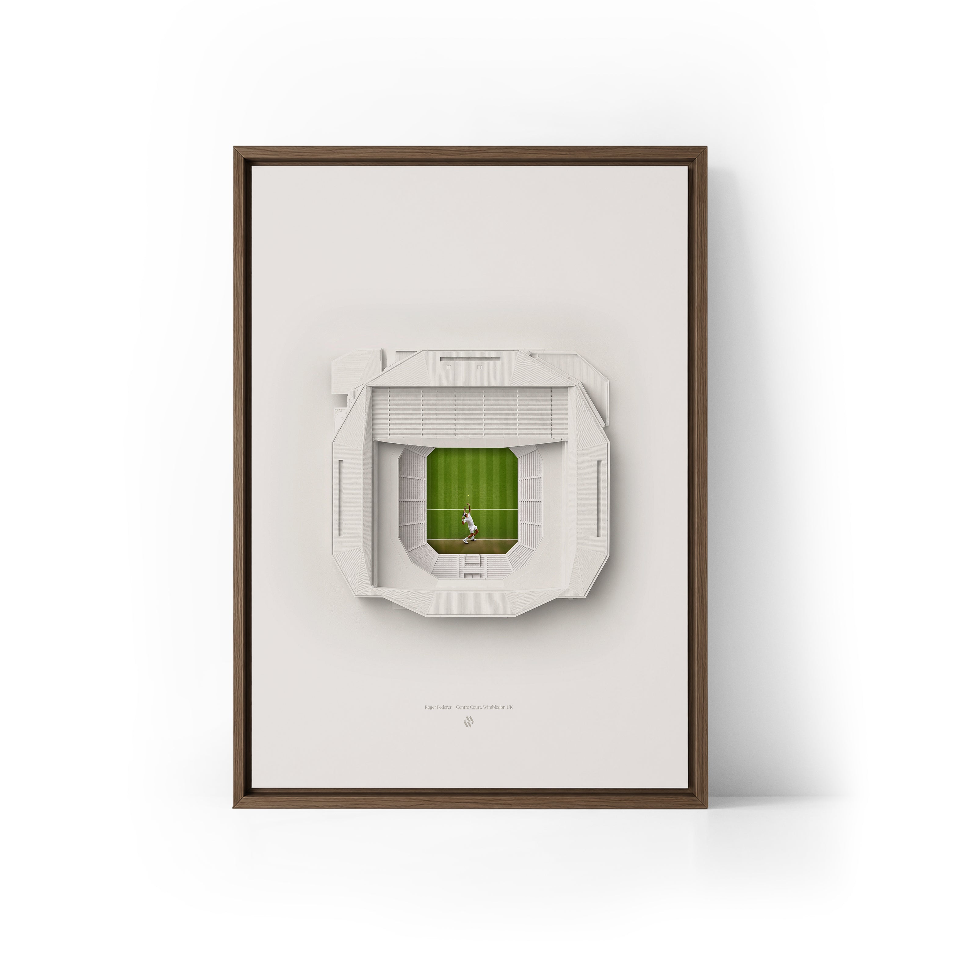 Roger Federer x Wimbledon Framed Canvas