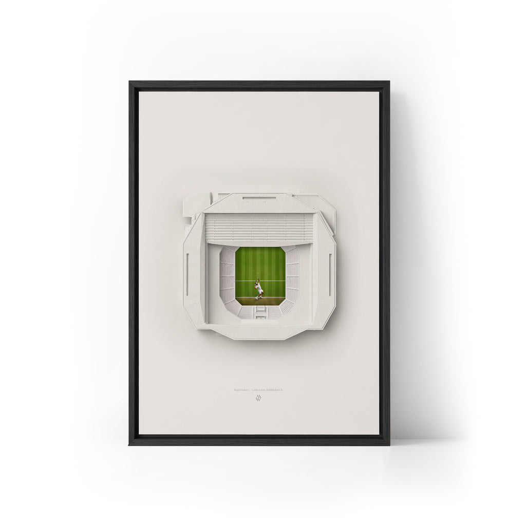 Roger Federer x Wimbledon Framed Canvas