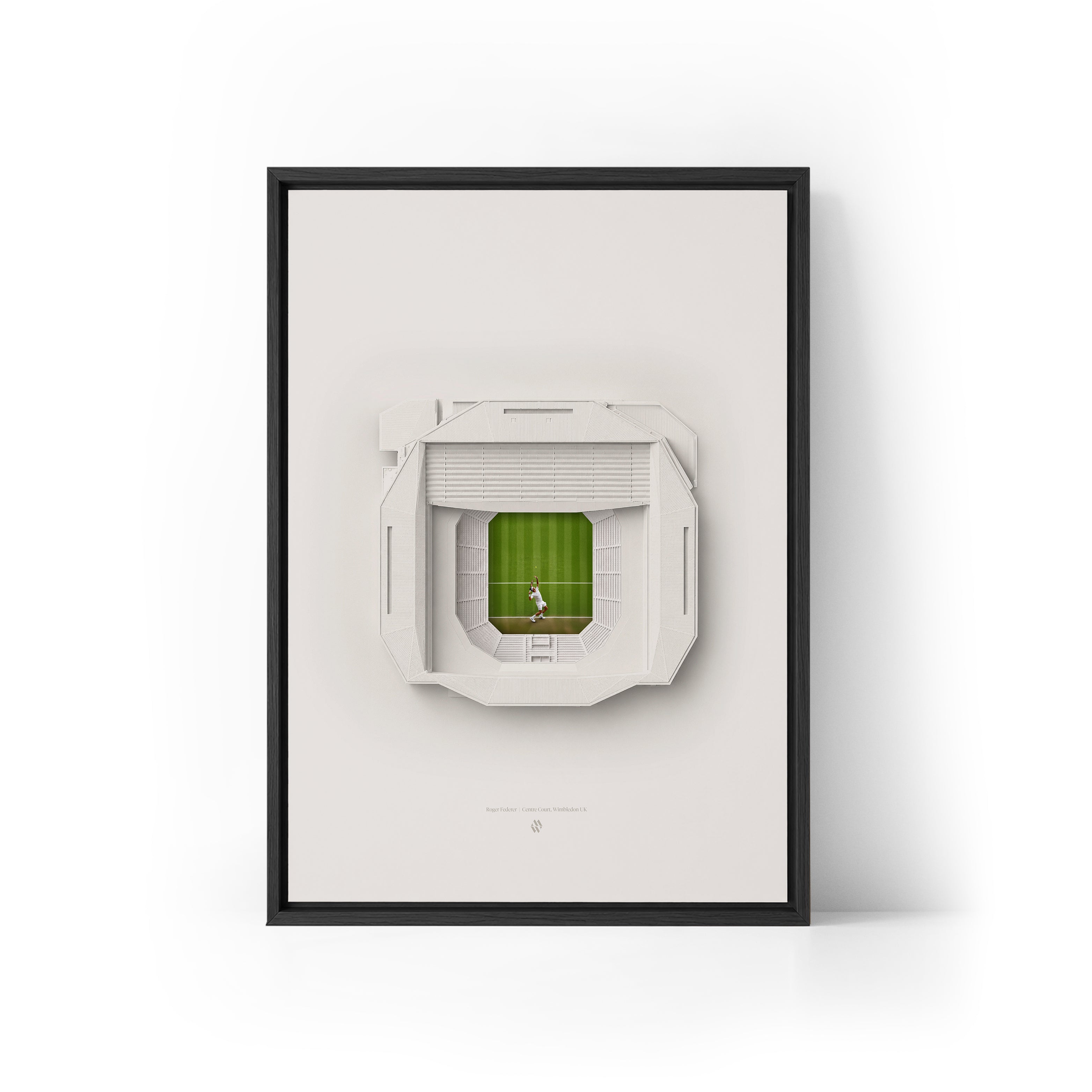 Roger Federer x Wimbledon Framed Canvas