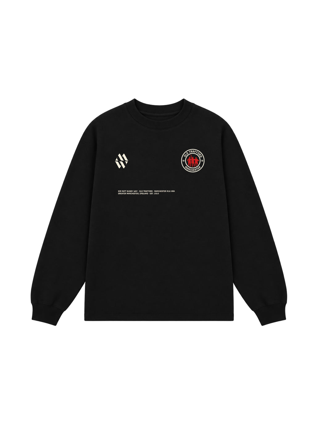 Old Trafford Vintage Black Sweater