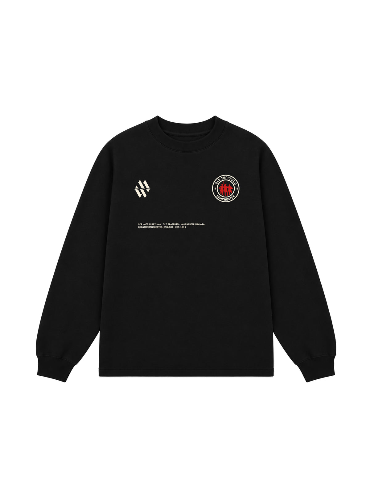 Old Trafford Vintage Black Sweater