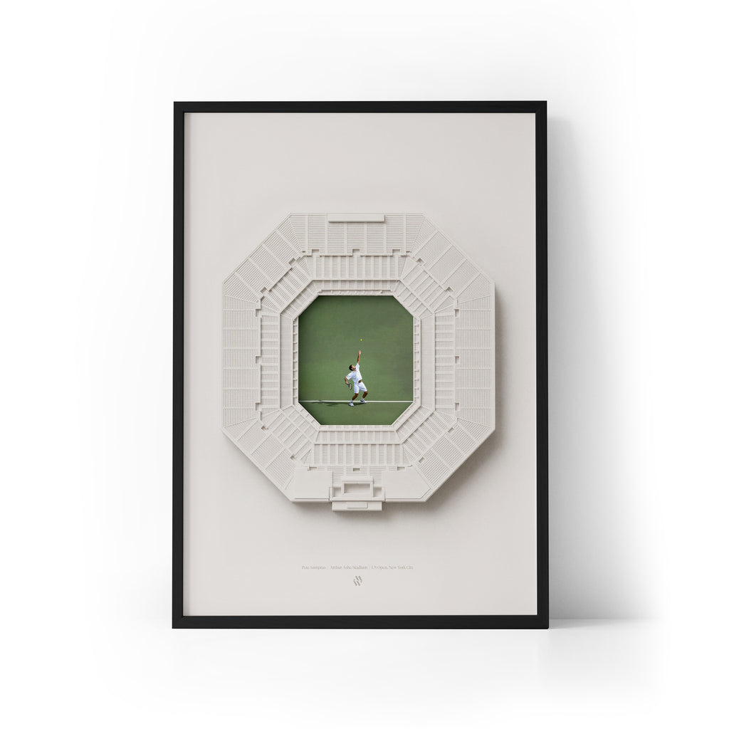 Pete Sampras x US Open Framed Print