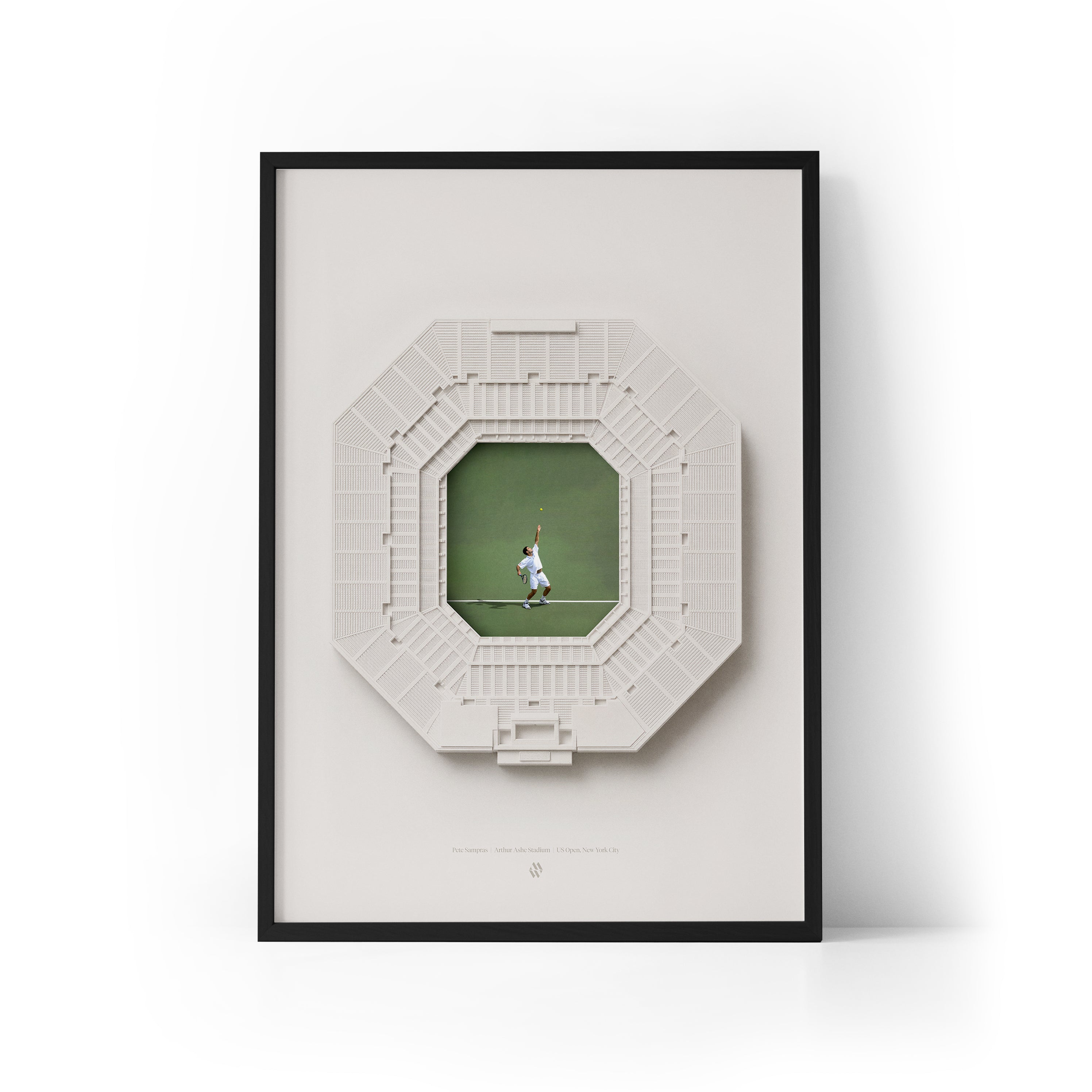 Pete Sampras x US Open Framed Print