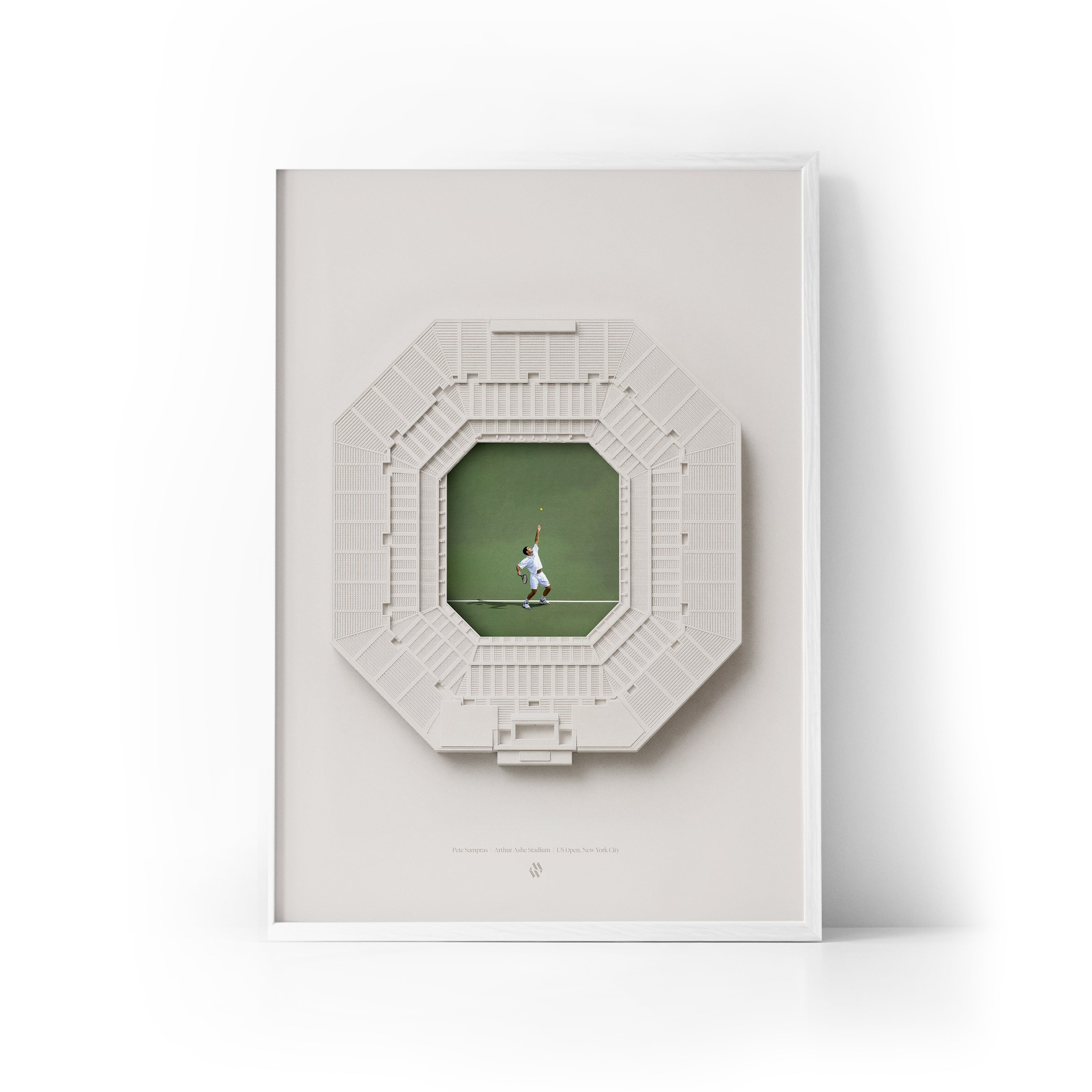 Pete Sampras x US Open Framed Print